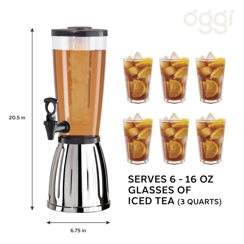 OGGI Beverage Dispenser - 3-quart / 6-Pints, Perfect for Parties, Use as Alcohol, Water, Lemonade Dispenser & More - Image 5